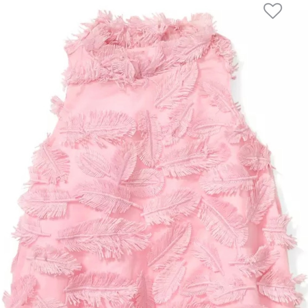 Janie and Jack Orchid Pink Feather Fringe Dress - Picture 4 of 6